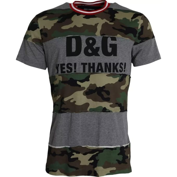 Camouflageprint T-shirt Ja Bedankt