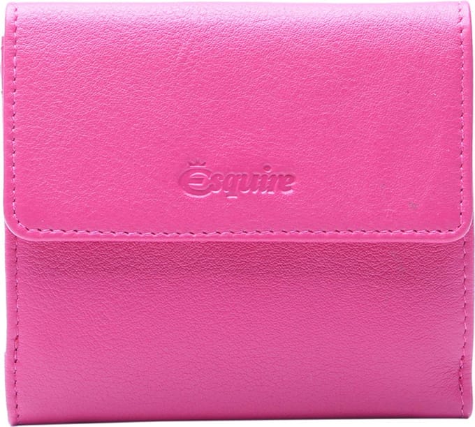 Esquire Leren Portemonnee Peru Lady Wallet Pink Paars