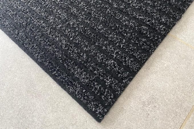 Keukenloper tapijtloper STRIPE - 50x700 cm - anti-slip - antraciet - JYG