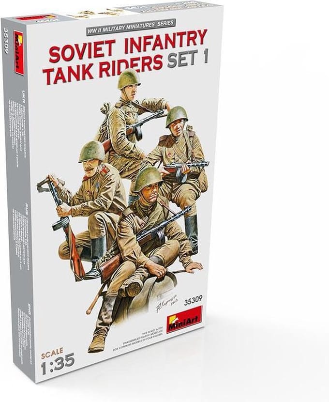 MiniArt Modelbouwpakket Militaire voertuigen - 35309 Soviet Infantry tank riders set 1 Plastic - 1:35 - Modelbouw