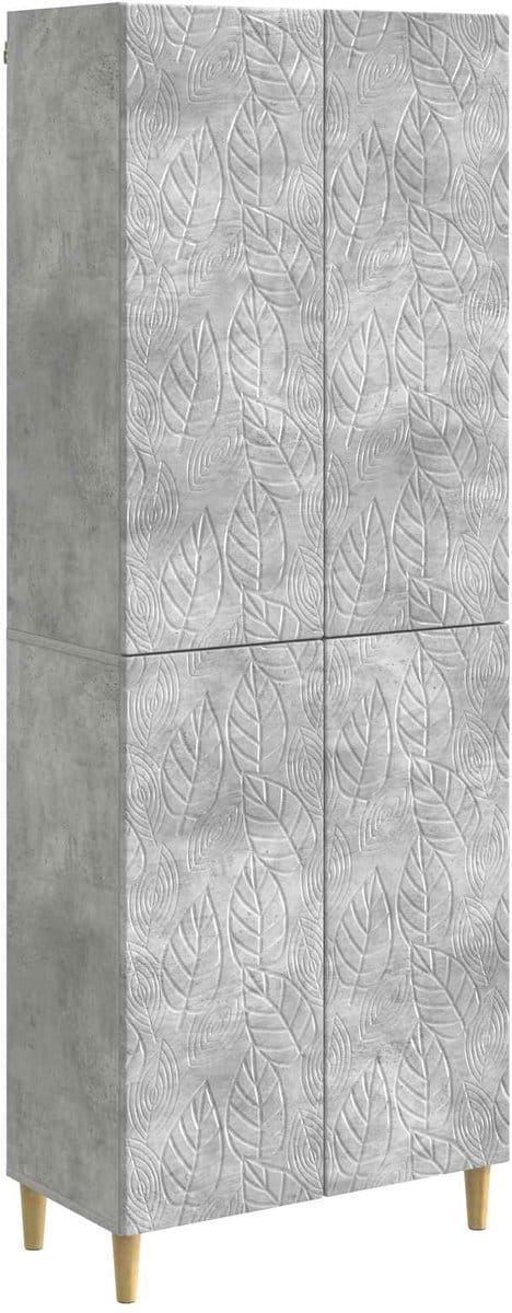 vidaXL - Kast - Set - 2 - st - Betongrijs - Bewerkt - hout