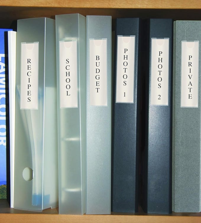 Etikethouders 55x102mm - Pack van 6 voor Documentidentificatie