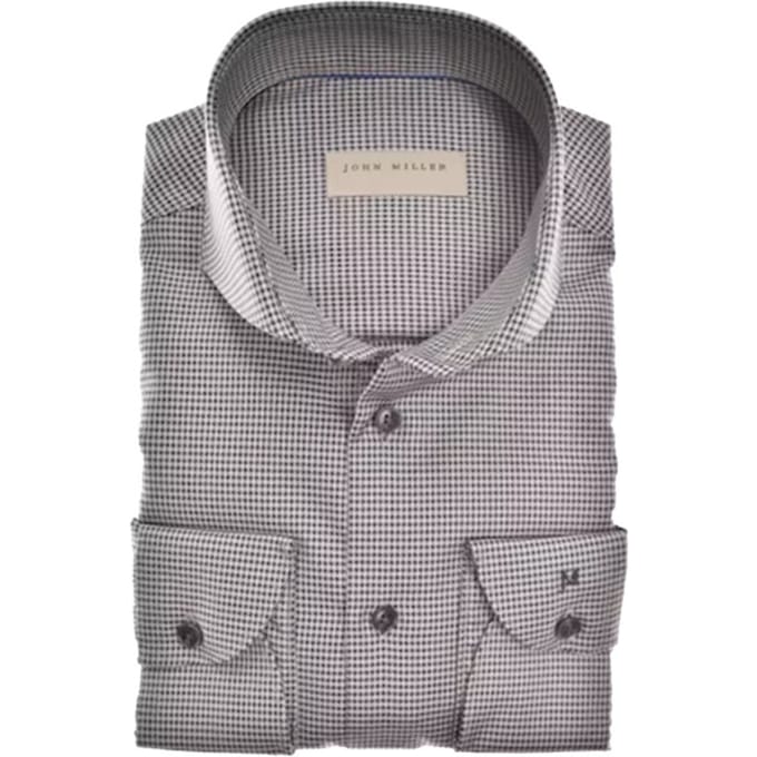 John Miller Slim Fit Lange Mouw Overhemden Bruin 5140865-650