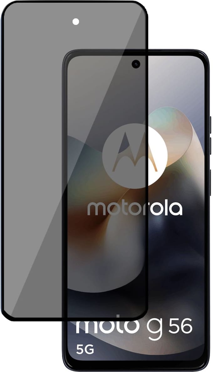 TechNow Privé Screenprotector geschikt voor Motorola Moto G56 Screenprotector - Privacy Beschermglas - Rounded - Privacy Proteqt+