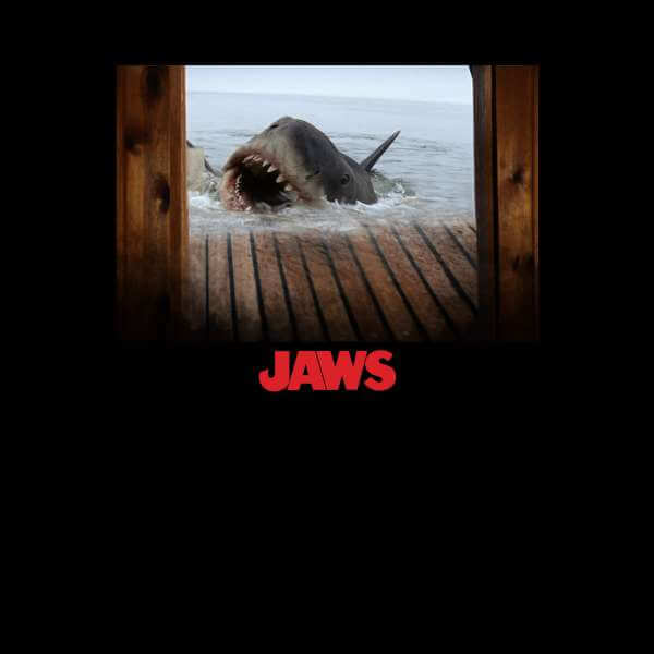 Jaws Shark Scene Hoodie - Black - L