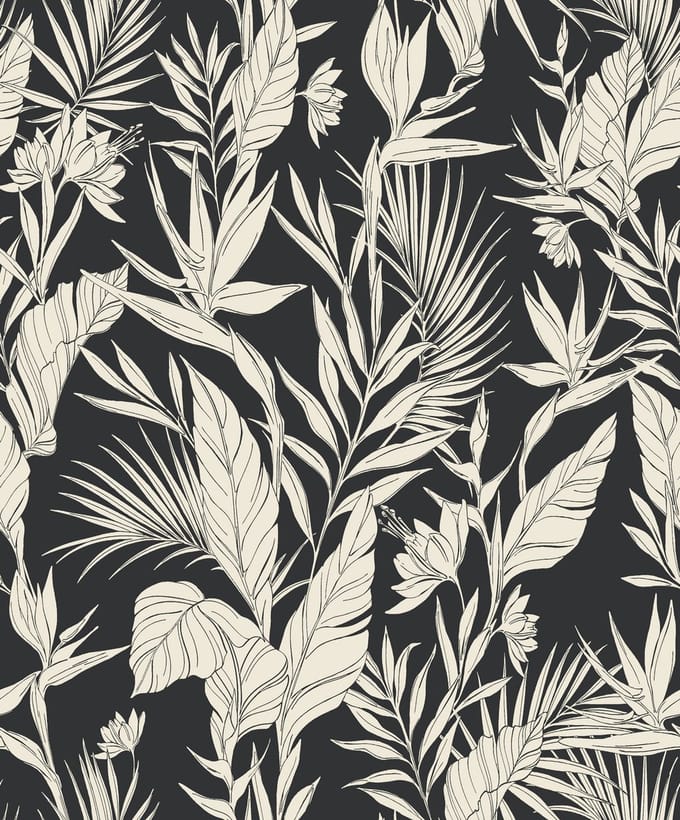 Dutch Wallcoverings - Omura- Lucia Forest zwart - A71103