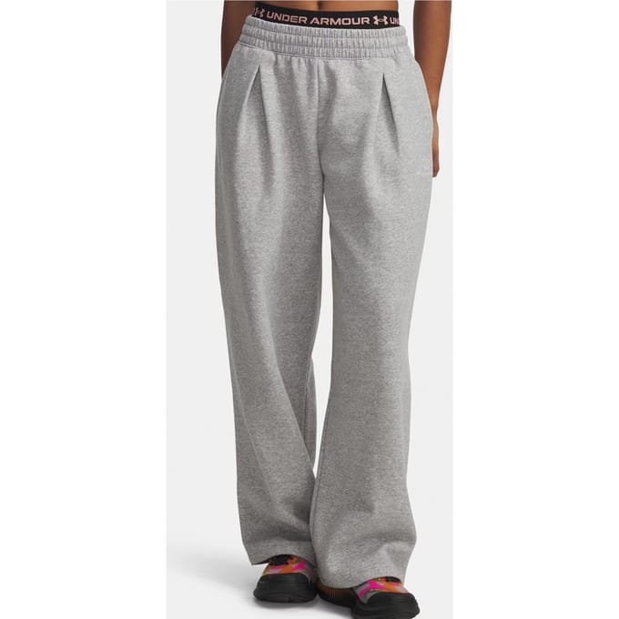 Under Armour Rival Fleece Script Trainingsbroek Dames-grijs