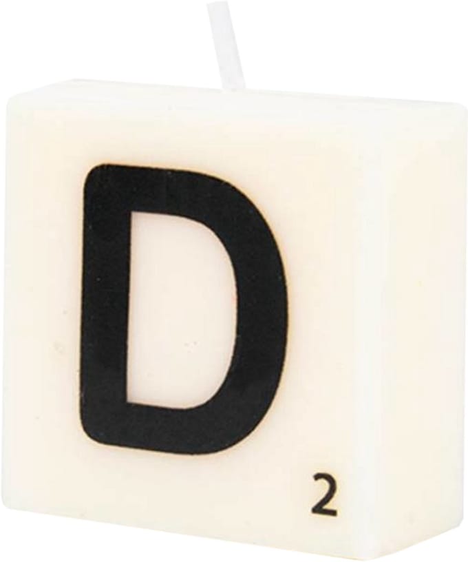 Letter Kaarsje - D