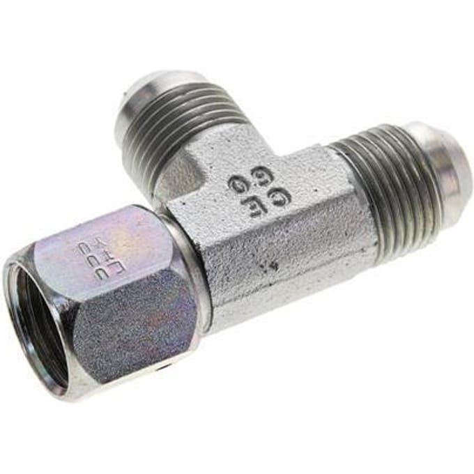 JIC T-koppeling UNF 3/4''-16 Binnendraad x Buitendraad Staal 350 bar (4917.5psi)