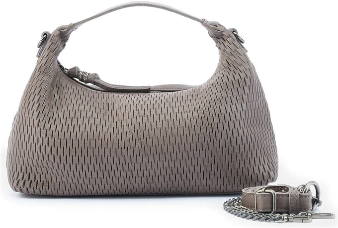 FREDsBRUDER Leren handtas schoudertas Soft Cut Handbag Muddy Khaki Brown bruine