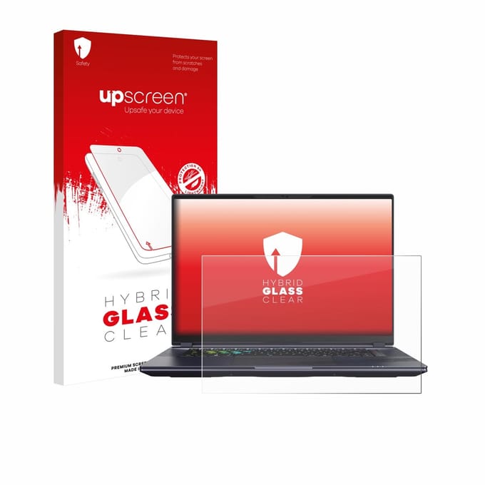 upscreen - Screenprotector voor Gigabyte AORUS 16X 2024 - Folie Beschermfolie Beschermglas transparant