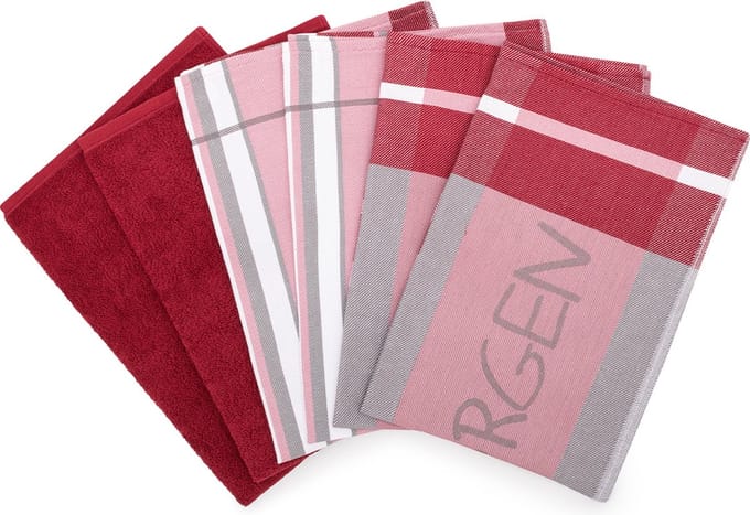 Ross Sonstiges 4 X theedoek- 2 X keukenhanddoek - in set 6 pack Exclusiv