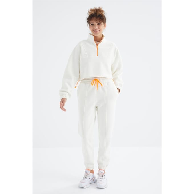 Oversized Fleece Sweatshirt en Broek Set