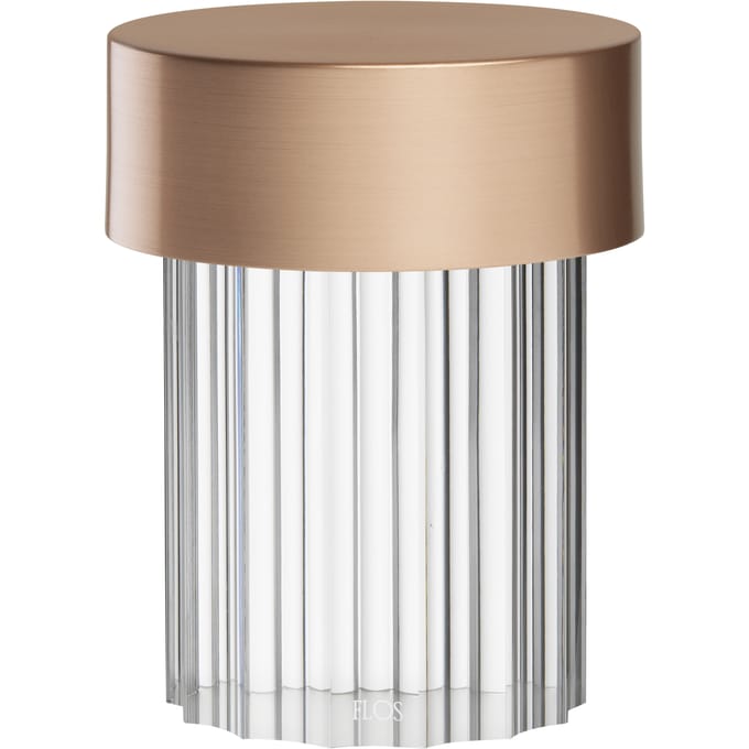 Flos Last Order draagbare lamp - satijn koper - gegolfd