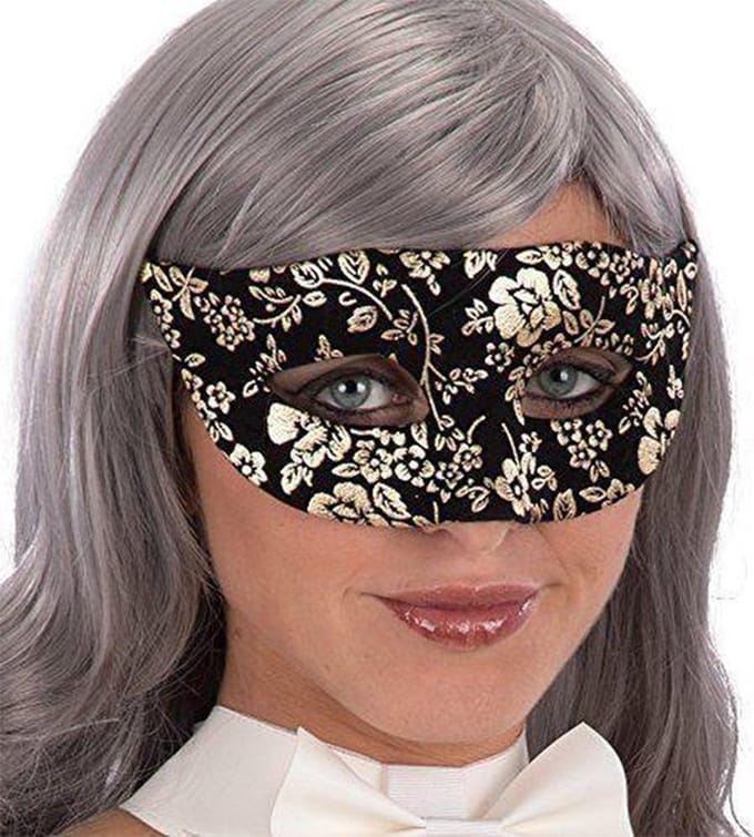 Partychimp Oogmasker - Zwart/Goud