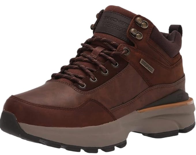 Skechers Ruskin heren wandelschoen - Cognac - Maat 45
