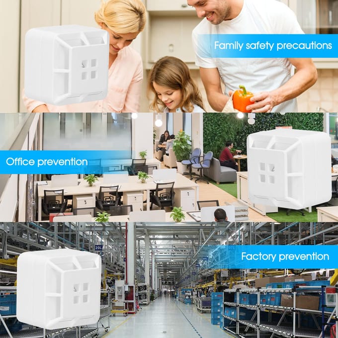 Hittealarm Hittedetector met vaste temperatuur 5 jaar batterijvoeding 85dB alarmsignaal voor huis keuken wit