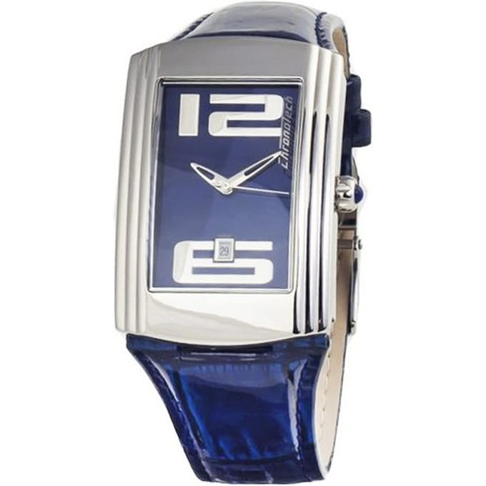 Horloge CHRONOTECH CT7017M-09. Kwarts, Kleur blauw. Man. gray
