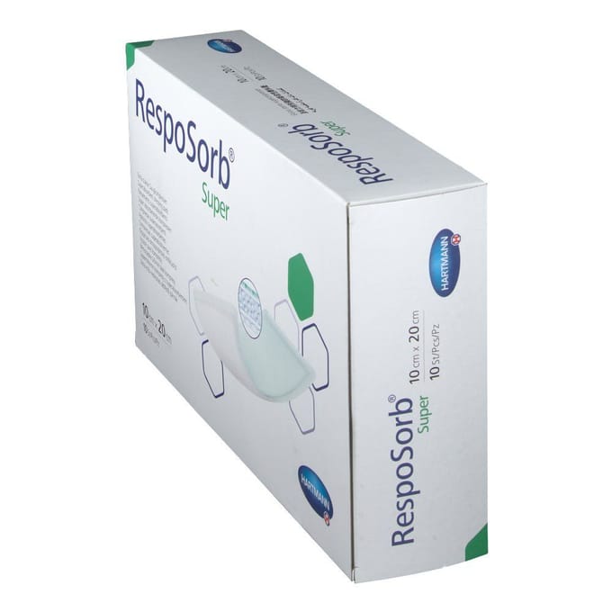 Hartmann RespoSorb Super Verband 10x20cm 6850214 10 Compressen