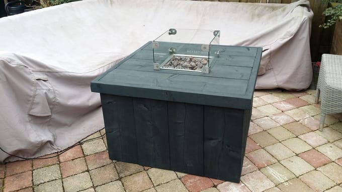 Vuurtafel Block Antraciet 80x80x50