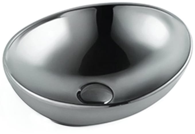 Mexen Elza opbouwwastafel 40 x 33 cm, zilver - 21014087