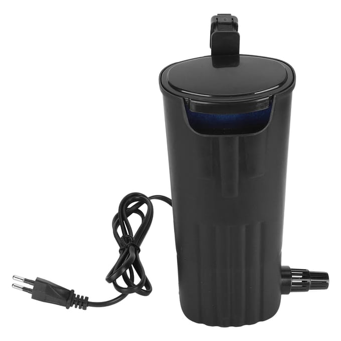 Aquarium Waterval Schildpad Tank Interne Filterpomp Mini Stille Pomp voor Schildpad Vis Tank black