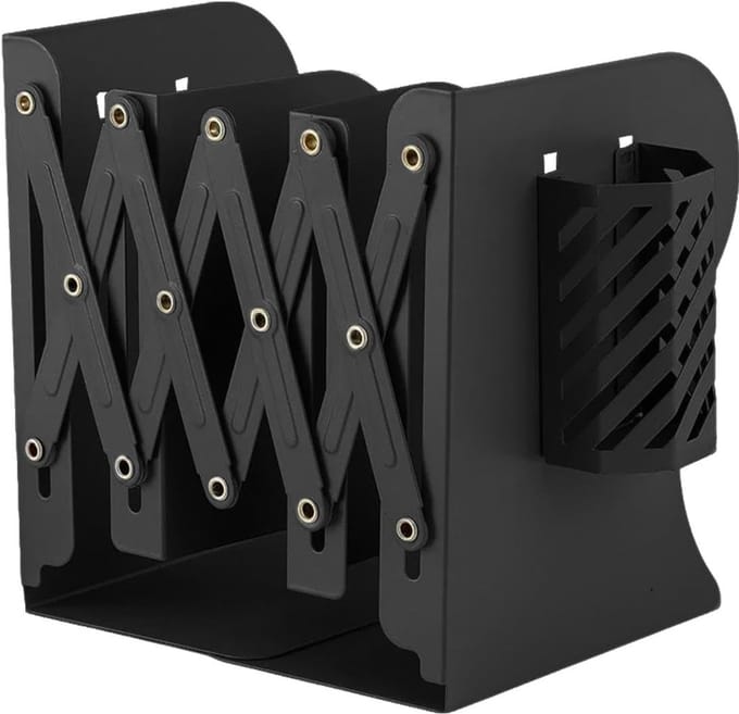 Klein bureaurek - Bureau organizer - Bureau opruimen - Telescopisch ontwerp - 15 x 10 cm - Zwart