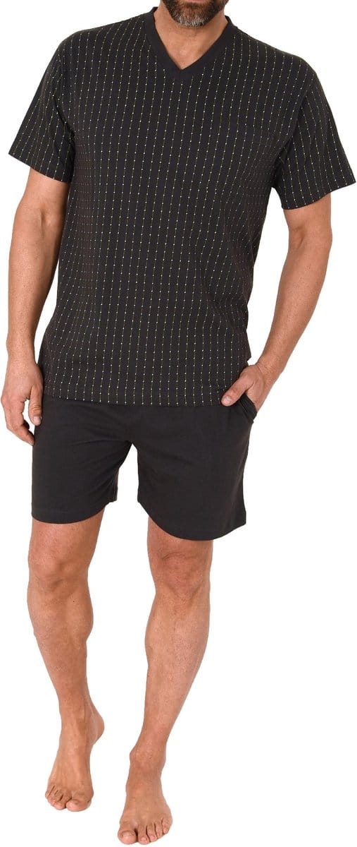 Normann Heren Pyjama Shorty Korte Mouw - Stripe Look