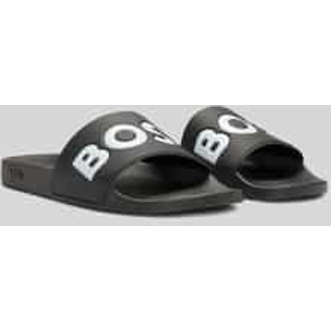 Hugo Boss heren BOSS slippers contrast logo zwart II