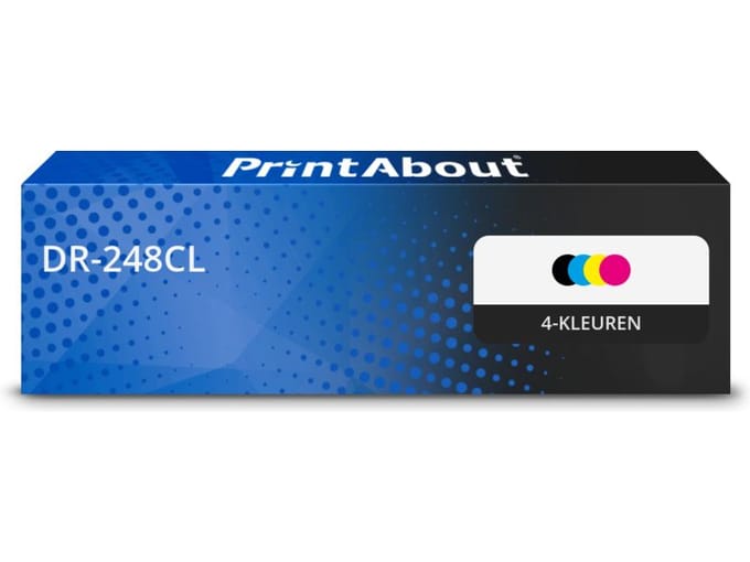 PrintAbout huismerk Drum DR-248CL 4-kleuren Geschikt voor Brother