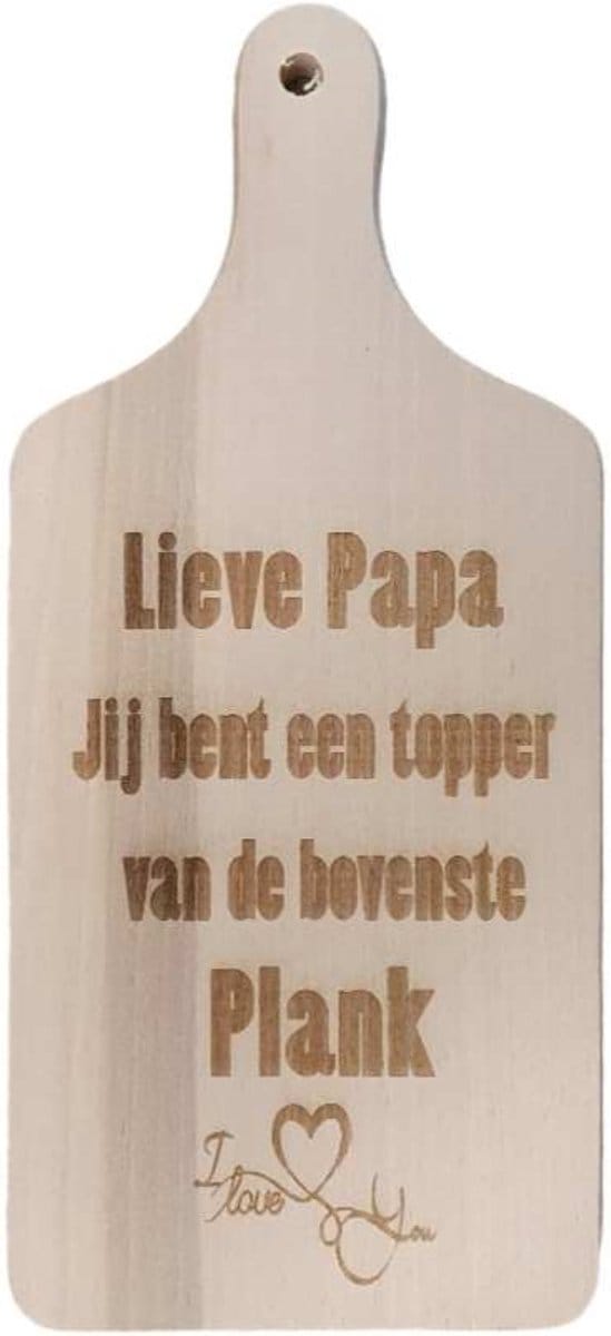 Decoratieve snijplank - serveer plank Lieve papa
