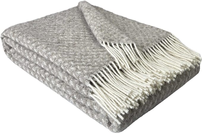 WOOOL Plaid - NORD (Beige) - 140x200cm - 100% Wol - 350gm/2