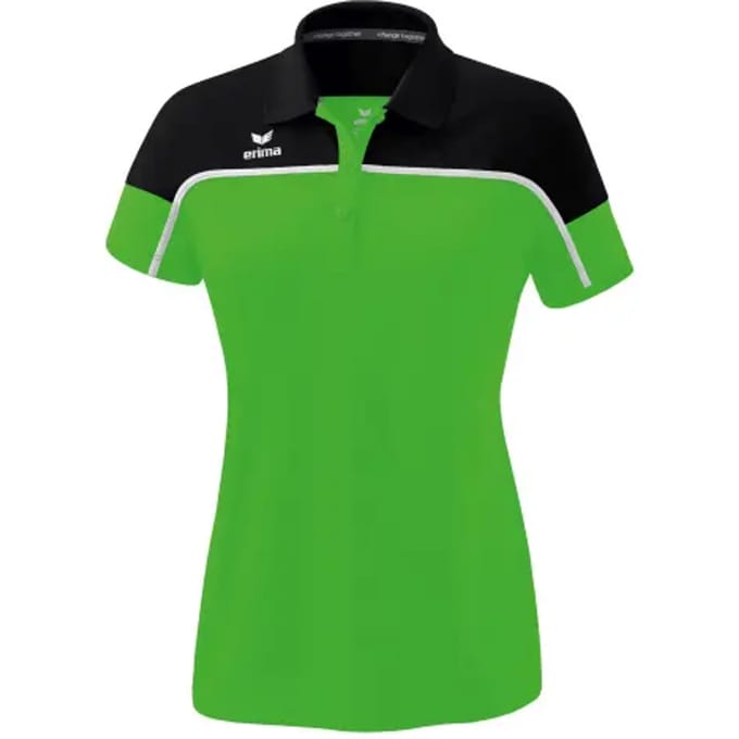 Erima Change Polo Dames - Wit / Zwart / Green | Maat: 42