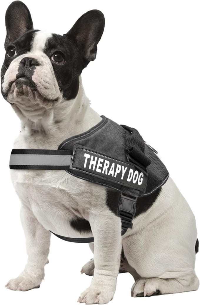 Nobleza Hondenharnas Hulphond - Therapy Dog Tuigje - Reflecterend Hondentuig - Maat S - Zwart