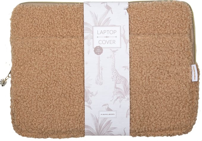 Pimpelmees laptop case (13 inch) Mono Teddy Warm Nude