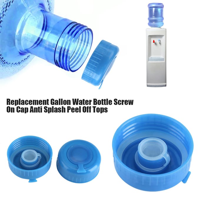 Bouchon à vis pour bouteille d'eau potable, 5 pièces, gallons bleus, couvercles anti-éclaboussures de remplacement blue