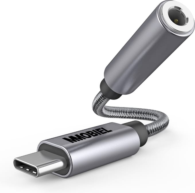 MMOBIEL USB-C naar 3.5mm TRRS Hoofdtelefoon Jack Adapter “ 32Bit / 384Khz - USB-C naar AUX Adapter Kabel - Aluminium