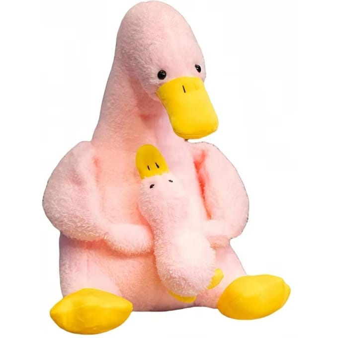 Peluches Mère et Fils Canard Peluches Canard Dormant Réaliste Oie Simulation Canard Poupée Peluche Kawaii Dessin Animé