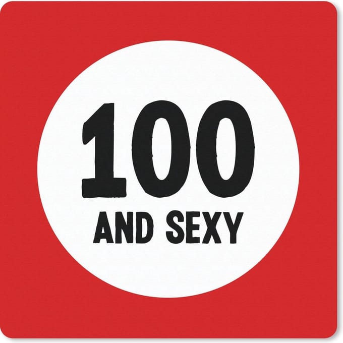 Muismat 20x20 cm - Mousepad Jubileum - 100 jaar - Quote - Muismatten