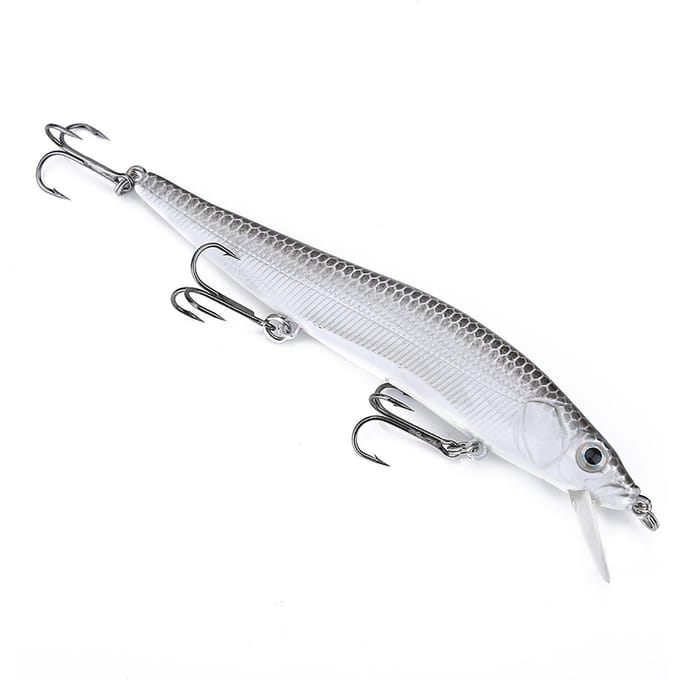 1 Pièce Pêche Queue Longue Appât Artificiel Vif Appâts Minnow Réalistes Accessoire de Pêche (À) noir