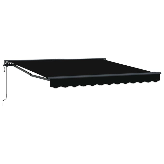 vidaXL - Zonnescherm - Frame - Zwart - 300 - x - 250 - cm - Polyester - met - PU-coating
