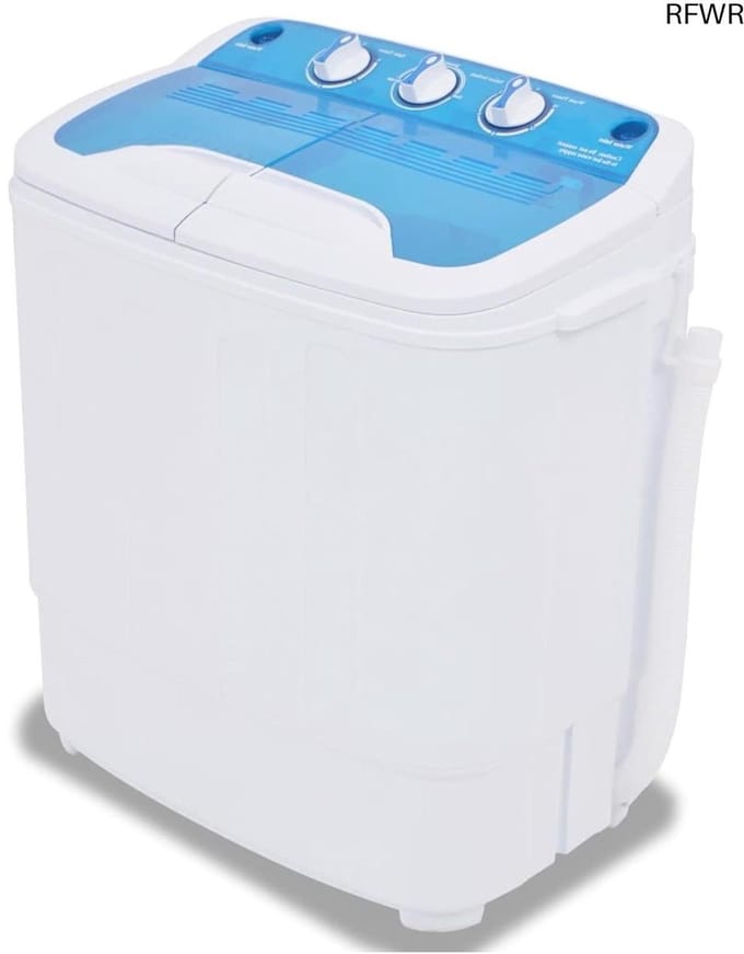 RFWR® Mini wasmachine met dubbele kuip - ruimtebesparend en veelzijdig