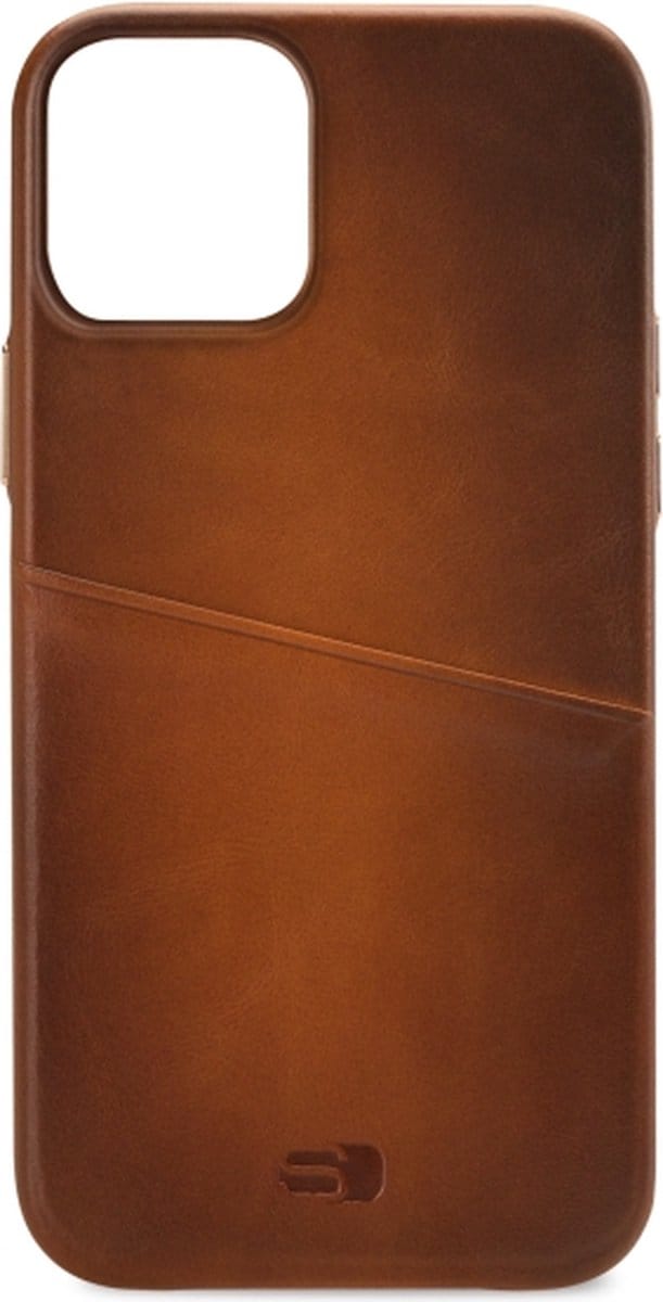 Senza Desire Leather Cover with Card Slot - Geschikt voor Apple iPhone 14 Pro Max - Burned Cognac