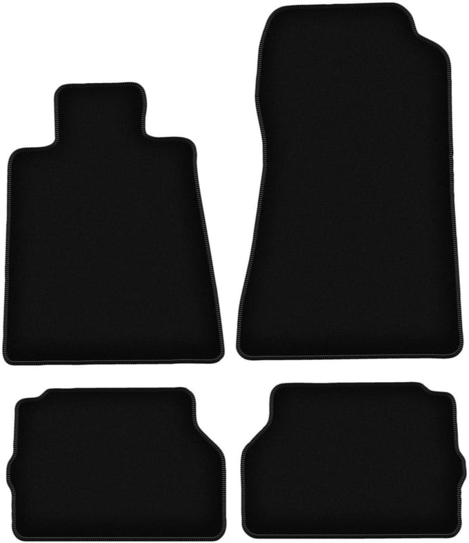 BASIC zwarte veloursmatten voor: Mercedes C140 / W140 coupé (1992-1999)