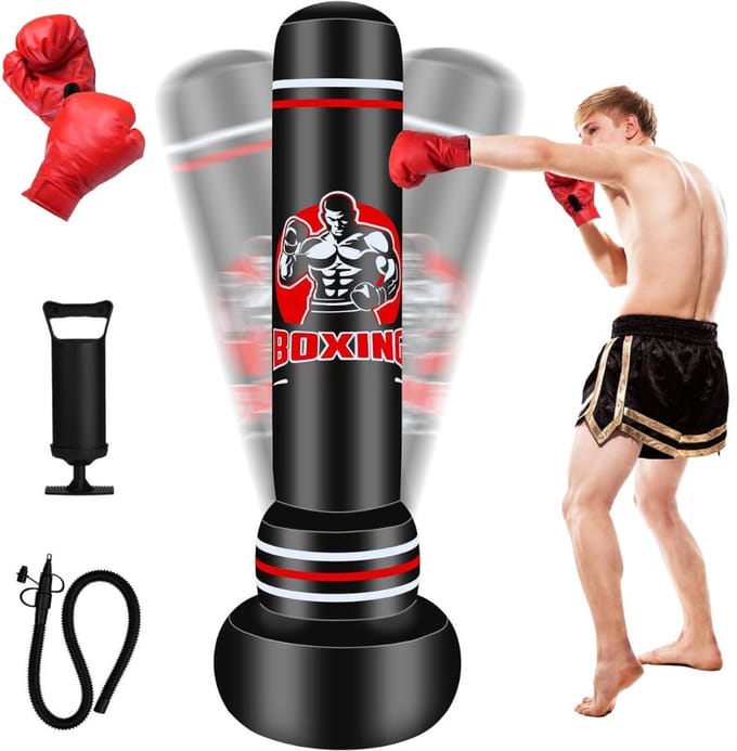 NBAP® Boksbal Staand - Boxbal Volwassenen - Bokszak - Zwart