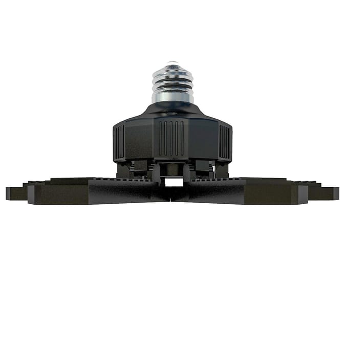 LED Garage Verlichting-Mini Plafondverlichting met 6 Verstelbare Panelen Vervormbare Ventilatorlamp Plafond 100-265V 1pc 6 panel zwart