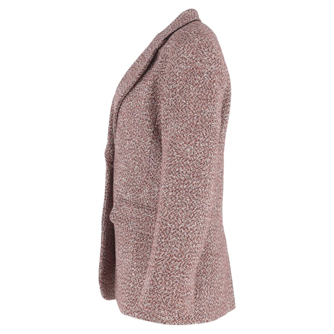 Chloé Effen Tweed Blazer met Pocket in Multicolor Wol