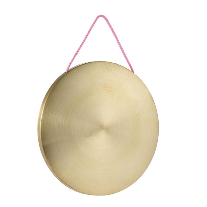 15cm Hand Gong Cymbals Messing Koper Kapel Opera Percussie Instrumenten met Ronde Speelhamer 1 beige