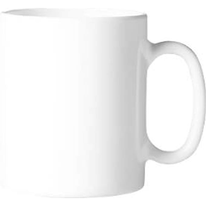Arcoroc Everyday mok 320 ml, gehard glas, wit, vaatwasserbestendig, niet stapelbaar - horecakwaliteit, set van 6