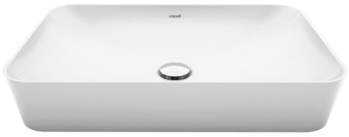 Creavit Ultra Keramische Opbouw Wastafel – 60x40 cm – Mat Wit